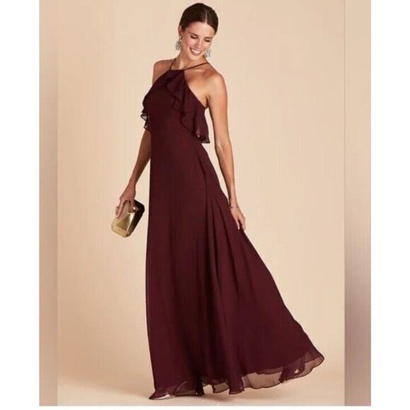 NWT Birdy Grey Jules Dress in Chiffon Cabernet - Picture 1 of 3